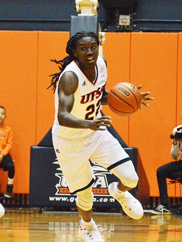 Keaton Wallace had 14 points and 7 assists as UTSA beat Texas A&M International 89-60 in an exhibition game on Wednesday, Oct. 30, 2019 at the UTSA Convocation Center. - photo by Joe Alexander