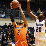 Jhivvan Jackson. UTSA beat Wiley College 90-68 on Friday in the Roadrunners' first home game of the 2019-20 men's basketball season. - photo by Joe Alexander