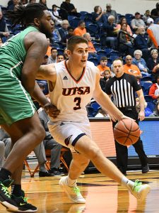 Byron Frohnen. UTSA lost to Marshall 82-77 Saturday in the Roadrunners' final home game of the season at the UTSA Convocation Center. - photo by Joe Alexander