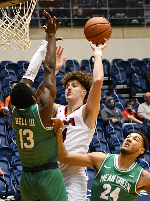 Jacob Germany. UTSA lost to North Texas 77-70 in Conference USA action on Friday, Jan. 8, 2021, at the Convocation Center. - photo by Joe Alexander