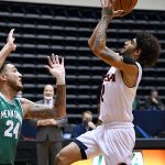 Jhivvan Jackson. UTSA lost to North Texas 77-70 in Conference USA action on Friday, Jan. 8, 2021, at the Convocation Center. - photo by Joe Alexander