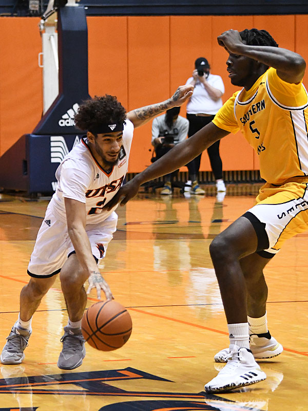 Jhivvan Jackson. UTSA beat Southern Miss 70-64 in Conference USA action at the Convocation Center on Friday, Jan. 22, 2021. - photo by Joe Alexander