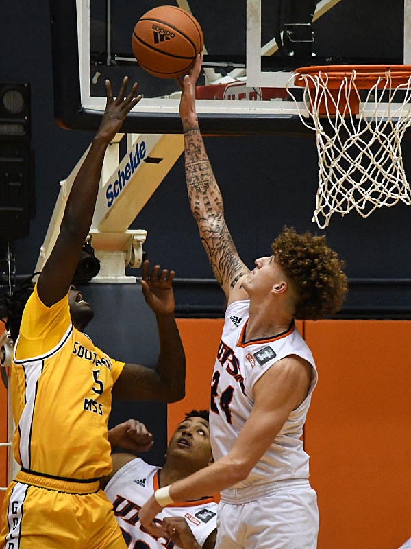 Jacob Germany. UTSA beat Southern Miss 70-64 in Conference USA action at the Convocation Center on Friday, Jan. 22, 2021. - photo by Joe Alexander