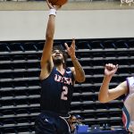 Jhivvan Jackson. UTSA beat Florida Atlantic 86-75 at the Convocation Center on Saturday, Feb. 13, 2021, in the second game of a Conference USA men's college basketball back-to-back. - photo by Joe Alexander