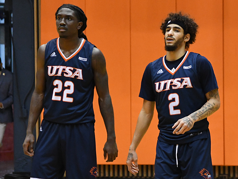 UTSA beat UAB 96-79 in Conference USA on the Roadrunners' senior day for Jhivvan Jackson, Keaton Wallace and Phoenix Ford on Feb. 27, 2021, at the Convocation Center. - photo by Joe Alexander