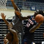 Keaton Wallace. UTSA beat UAB 96-79 in Conference USA on the Roadrunners' senior day for Jhivvan Jackson, Keaton Wallace and Phoenix Ford on Feb. 27, 2021, at the Convocation Center. - photo by Joe Alexander