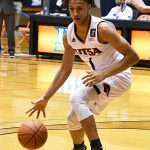 Jaja Sanni. UTSA beat Southwestern Adventist from Keene, Texas, 123-43 in a non-conference game on Thursday, March 4, 2021, at the UTSA Convocation Center. - photo by Joe Alexander