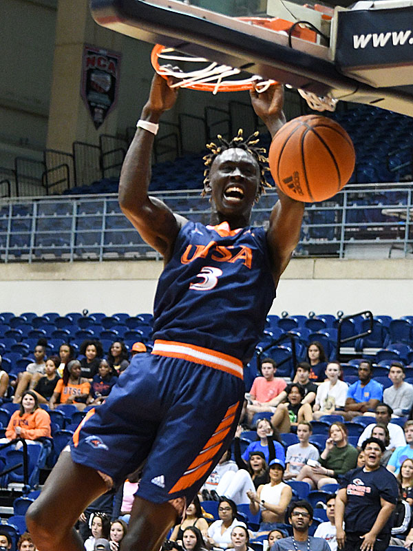 Dhieu Deing. UTSA came from behind to beat IUPUI 60-57 on Wednesday at the Convocation Center. - photo by Joe Alexander