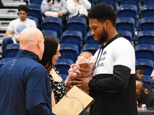 UTSA's Phoenix Ford on senior day. UTSA men's basketball beat Rice 82-71 on Saturday, March 5, 2022, at the Convocation Center in the Roadrunners' final game of the regular season. The Conference USA Tournament starts Tuesday. - photo by Joe Alexander