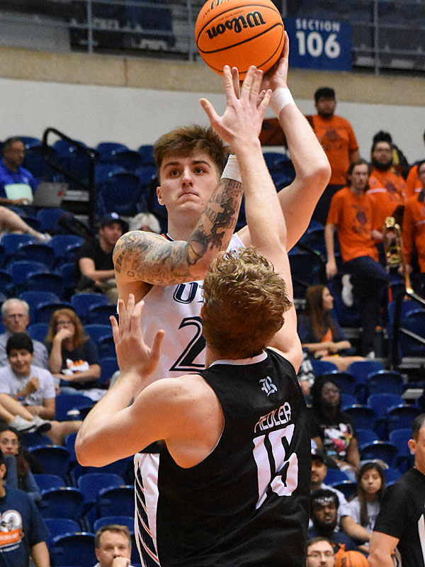 Jacob Germany. UTSA men's basketball beat Rice 82-71 on Saturday, March 5, 2022, at the Convocation Center in the Roadrunners' final game of the regular season. The Conference USA Tournament starts Tuesday. - photo by Joe Alexander