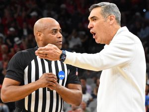 Villanova coach Jay Wright. Villanova beat Houston 50-44 in the NCAA tournament South Region on Saturday, March 26, 2022, at the AT&T Center to clinch a spot in the Final Four. - photo by Joe Alexander