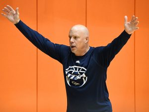Steve Henson at the first official UTSA men's basketball practice of the season on Sept. 26, 2022, at the Convocation Center. - photo by Joe Alexander