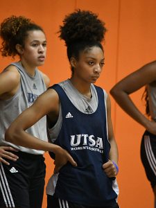 Sidney Love at UTSA women's basketball practice at the Convocation Center on Thursday, Sept. 1, 2022. - photo by Joe Alexander
