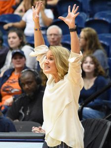 Karen Aston. UTSA women's basketball beat UAB 71-68 on Saturday at the Convocation Center for the Roadrunners' first Conference USA win of the season. - Photo by Joe Alexander