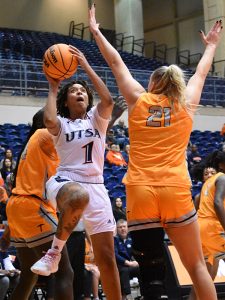 Hailey Atwood. UTSA women's basketball lost to UTEP 74-67 in Conference USA on Wednesday, Jan. 11, 2023, at the Convocation Center. - Photo by Joe Alexander