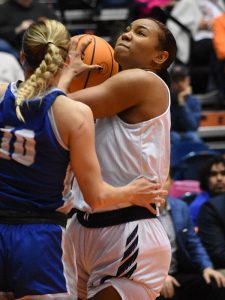 Elyssa Coleman. UTSA women's basketball beat No. 21 Middle Tennessee 58-53 on Saturday, Feb. 4, 2023, at the Convocation Center. - Photo by Joe Alexander
