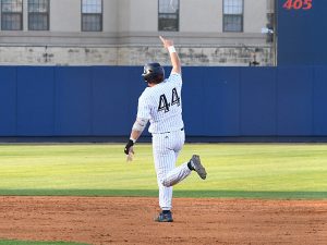 Sammy Diaz hit a solo home run in the bottom of the fourth inning to give UTSA the go-ahead run. UTSA beat Western Kentucky 3-2 in Conference USA baseball on Friday, March 31, 2023, at Roadrunner Field. - Photo by Joe Alexander