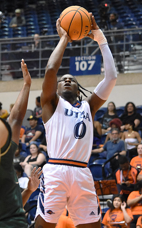 John Buggs III. UTSA beat Charlotte 78-73 in Conference USA men's basketball on Thursday, March 2, 2023, in the final game of the regular season at the Convocation Center. - Photo by Joe Alexander