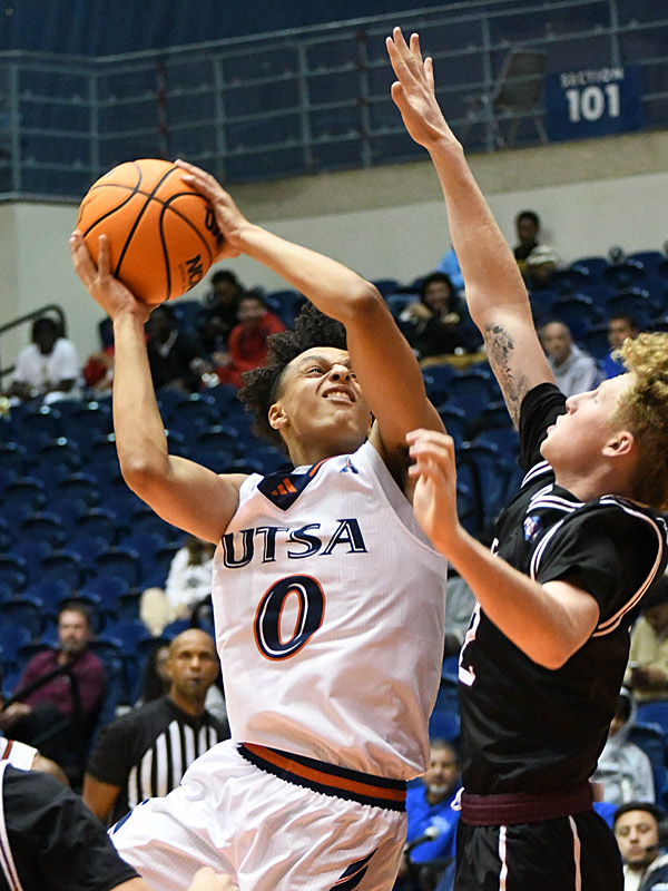 Nazar Mahmoud. UTSA beat McMurry 125-84 in a men's basketball exhibition game on Monday, Oct. 30, 2023, at the Convocation Center. - Photo by Joe Alexander