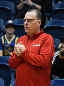 Jacksonville State coach Ray Harper. Jacksonville State beat UTSA 77-62 in non-conference men's basketball on Friday, Nov. 24, 2023, at the Convocation Center. - Photo by Joe Alexander