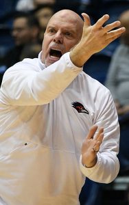 UTSA coach Steve Henson. UTSA defeated Incarnate Word (UIW) 90-80 in a non-conference men's basketball game at the Convocation Center. - Photo by Joe Alexander