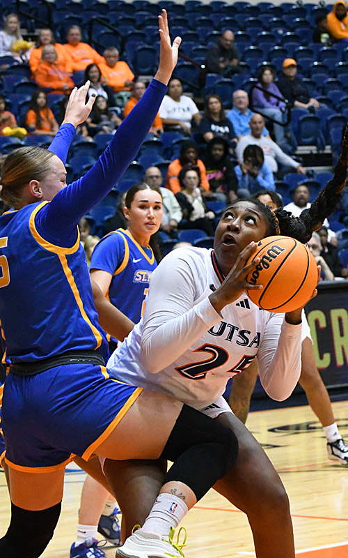 Idara Udo. UTSA beat St. Mary's 67-46 in a women's basketball exhibition game on Wednesday, Nov. 1, 2023, at the Convocation Center. - Photo by Joe Alexander