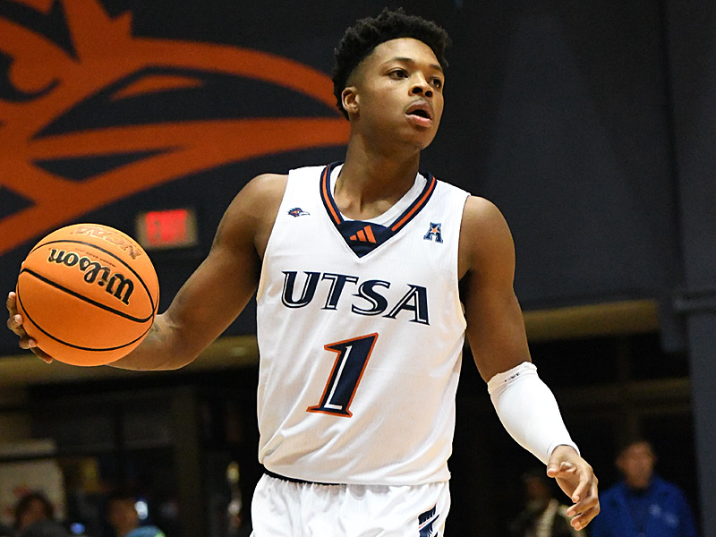 Jordan Ivy-Curry had 22 points and eight assists off the bench for UTSA in a 103-89 men's basketball victory over Prairie View A&M on Thursday, Dec. 28, 2023, at the Convocation Center. - Photo by Joe Alexander