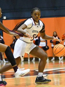 Madison Cockrell. Texas State beat UTSA 65-57 in overtime in women's basketball on Thursday, Nov. 30, 2023, at the Convocation Center. - Photo by Joe Alexander