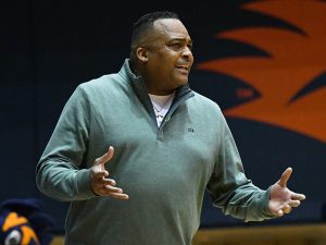 Tulane coach Ron Hunter. UTSA beat Tulane 89-88 in American Athletic Conference men's basketball on Wednesday, Jan. 24, 2024, at the Convocation Center. - Photo by Joe Alexander