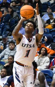 Jordan Ivy-Curry. UTSA lost to Charlotte 66-58 in American Athletic Conference men's basketball on Saturday, Jan. 13, 2024, at the Convocation Center. - Photo by Joe Alexander
