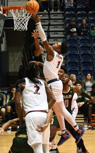 Jordan Ivy-Curry. UAB beat UTSA 78-76 in the men's basketball American Conference opener on Tuesday, Jan. 2, 2024, at the Convocation Center. - Photo by Joe Alexander