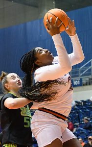 Idara Udo. UTSA beat South Florida 65-42 in American Athletic Conference women's basketball on Tuesday, Jan. 16, 2024, at the Convocation Center. - Photo by Joe Alexander