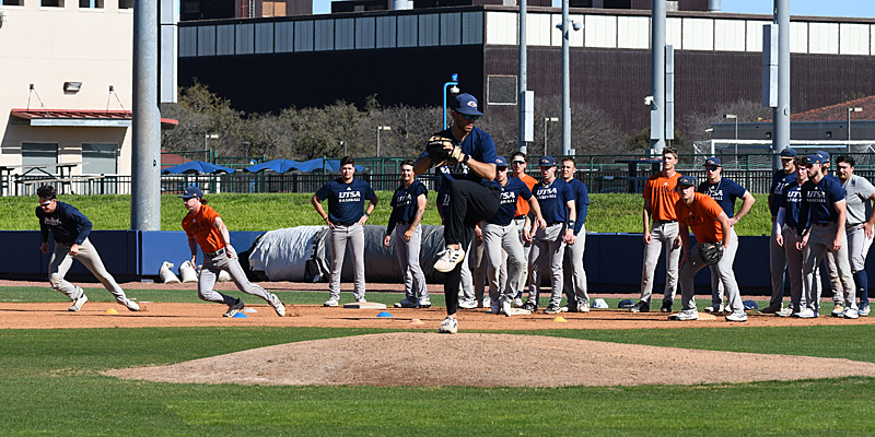 UTSA baseball media day and practice on Tuesday, Feb. 13, 2024, at Roadrunner Field. - Photo by Joe Alexander
