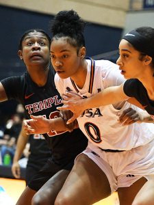 Elyssa Coleman. Temple defeated UTSA 56-48 in American Athletic Conference women's basketball on Thursday, Feb. 22, 2024, at the Convocation Center. - Photo by Joe Alexander
