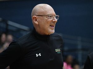 UAB coach Randy Norton. UTSA beat UAB 76-58 on Sunday, Feb. 11, 2024, in American Athletic Conference women's basketball at the Convocation Center. - Photo by Joe Alexander