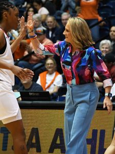 Karen Aston. UTSA beat Northern Colorado 80-62 in the first round of the WNIT on Thursday, March 21, 2024, at the Convocation Center. - Photo by Joe Alexander