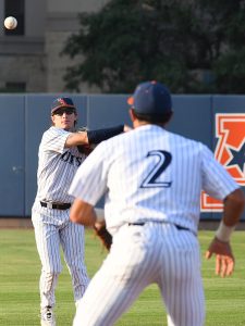 Diego Diaz. UTSA beat South Florida 5-2 in American Athletic Conference baseball on Friday, May 10, 2024, at Roadrunner Field. - Photo by Joe Alexander