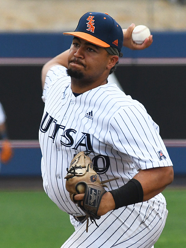 Braylon Owens made his first start of the season and allowed one run in 6 1/3 innings. UTSA played Wichita State in the second game of an American Athletic Conference doubleheader on Saturday, May 4, 2024, at Roadrunner-Field. - Photo by Joe Alexander