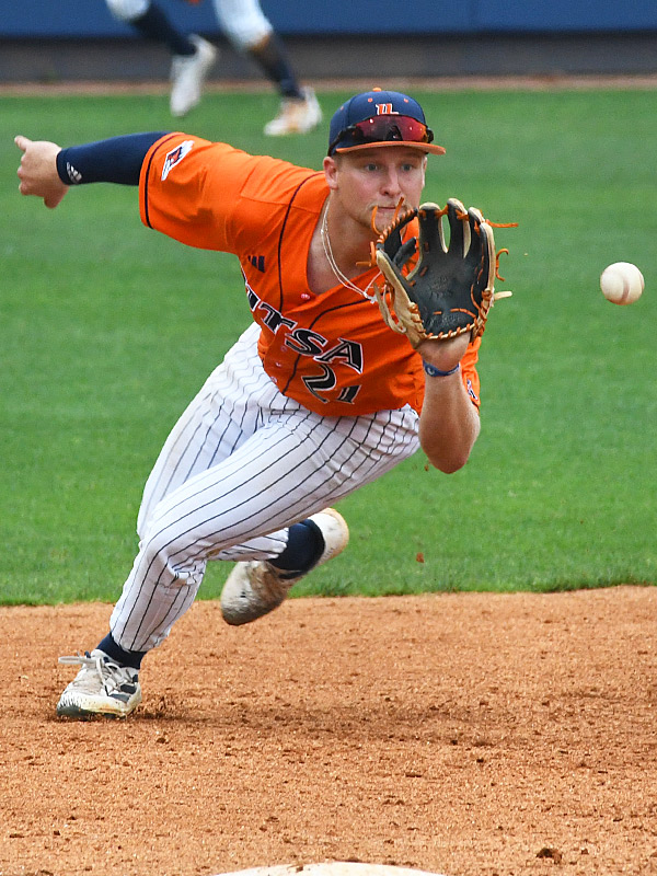 Ty Tilson. UTSA lost to Wichita State 11-2 in American Athletic Conference baseball on Saturday, May 4, 2024, at Roadrunner Field. - Photo by Joe Alexander