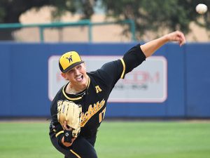 Wichita State pitcher Caden Favors. UTSA lost to Wichita State 11-2 in American Athletic Conference baseball on Saturday, May 4, 2024, at Roadrunner Field. - Photo by Joe Alexander