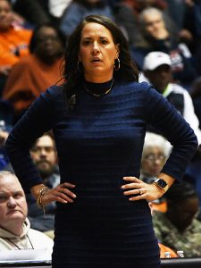 Rice coach Lindsay Edmonds. UTSA women's basketball beat Rice 67-58 in American Athletic Conference action at the Convocation Center on Wednesday, Jan. 8, 2025. - Photo by Joe Alexander