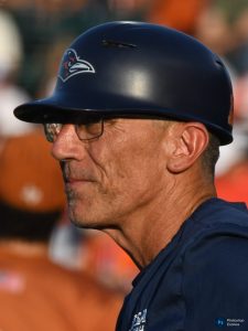 UTSA coach Pat Hallmark. UTSA beat Texas 7-4 on Sunday, June 1, 2025, to win the NCAA baseball tournament Austin Regional. - Photo by Joe Alexander