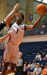Kaidon Rayfield. Southern Illinois Edwardsville (SIUE) beat UTSA 77-60 in men's basketball on Friday, Nov. 7, 2025, at the Convocation Center. - Photo by Joe Alexander