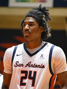 Baboucarr Njie. UTSA men's basketball beat the College of Biblical Studies 97-30 in the Roadrunners' season opener on Wednesday, Nov. 5, 2025, at the Convocation Center. - Photo by Joe Alexander