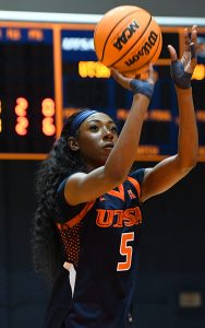 Mia Hammonds. East Carolina beat UTSA 65-58 in American Conference women's basketball on Tuesday, Jan. 20, 2026, at the Convocation Center. - Photo by Joe Alexander