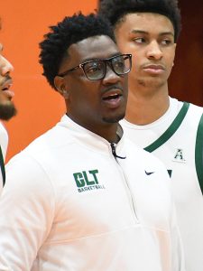 Charlotte assistant coach Trevor DeLoach. Charlotte beat UTSA 74-58 in American Conference men's basketball on Wednesday, Jan. 7, 2026, at the Convocation Center. - Photo by Joe Alexander