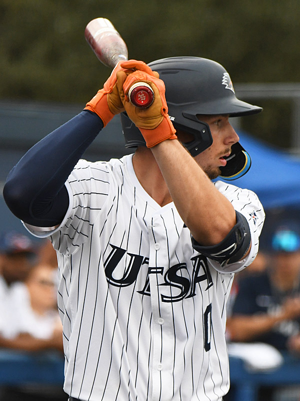Josh Arquette hit UTSA's first home run of the season in the bottom of the second inning. UTSA beat South Dakota State 17-4 in the Roadrunners' 2026 baseball season opener on Friday, Feb. 13, at Roadrunner Field. - Photo by Joe Alexander