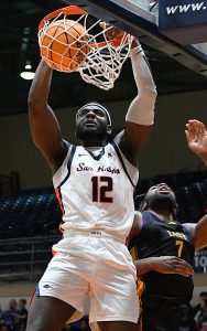 Daniel Akitoby. UTSA lost to East Carolina 82-81 in American Conference men's basketball on Wednesday, Feb. 25, 2026, at the Convocation Center. - Photo by Joe Alexander