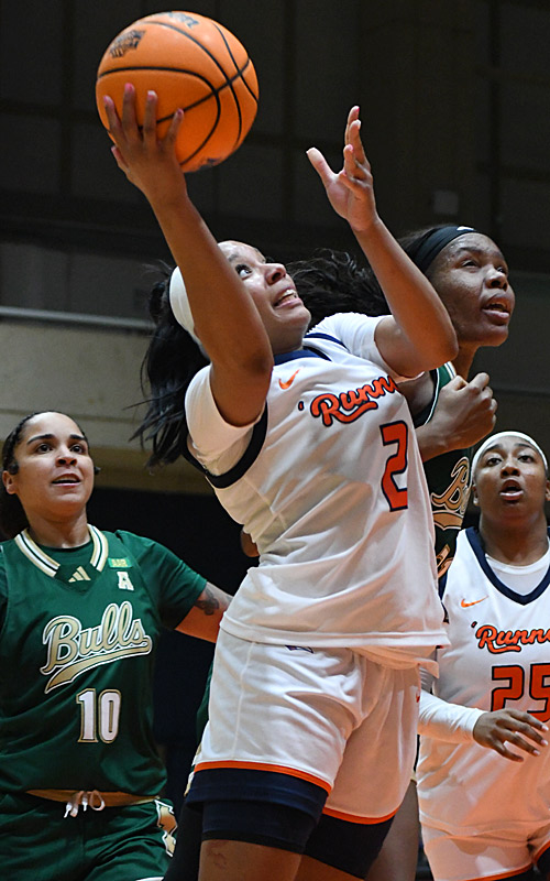 Ereauna Hardaway. South Florida beat UTSA 69-63 in American Conference women's basketball on Saturday, Feb. 14, 2026. - Photo by Joe Alexander