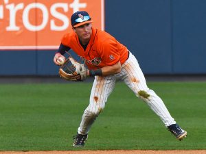 Diego Diaz. UTSA baseball beat Dallas Baptist 12-8 on Friday, Feb. 20, 2026, at Roadrunner Field. - Photo by Joe Alexander